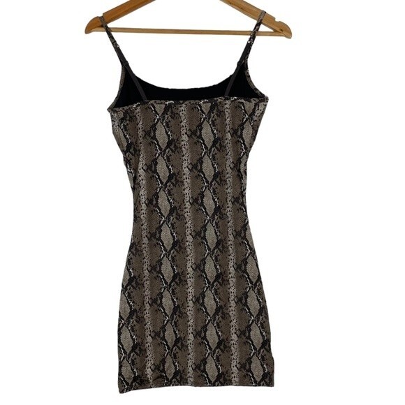 Yummie Tummy Carine Shaper Slip Dress Brown Snake Print Size Small NWT - Picture 6 of 10